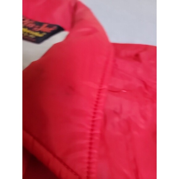 Vtg Plac Jac Dunbrooke Windbreaker Mens L Red Trucker Million Miles Zip Safety - Picture 4 of 15
